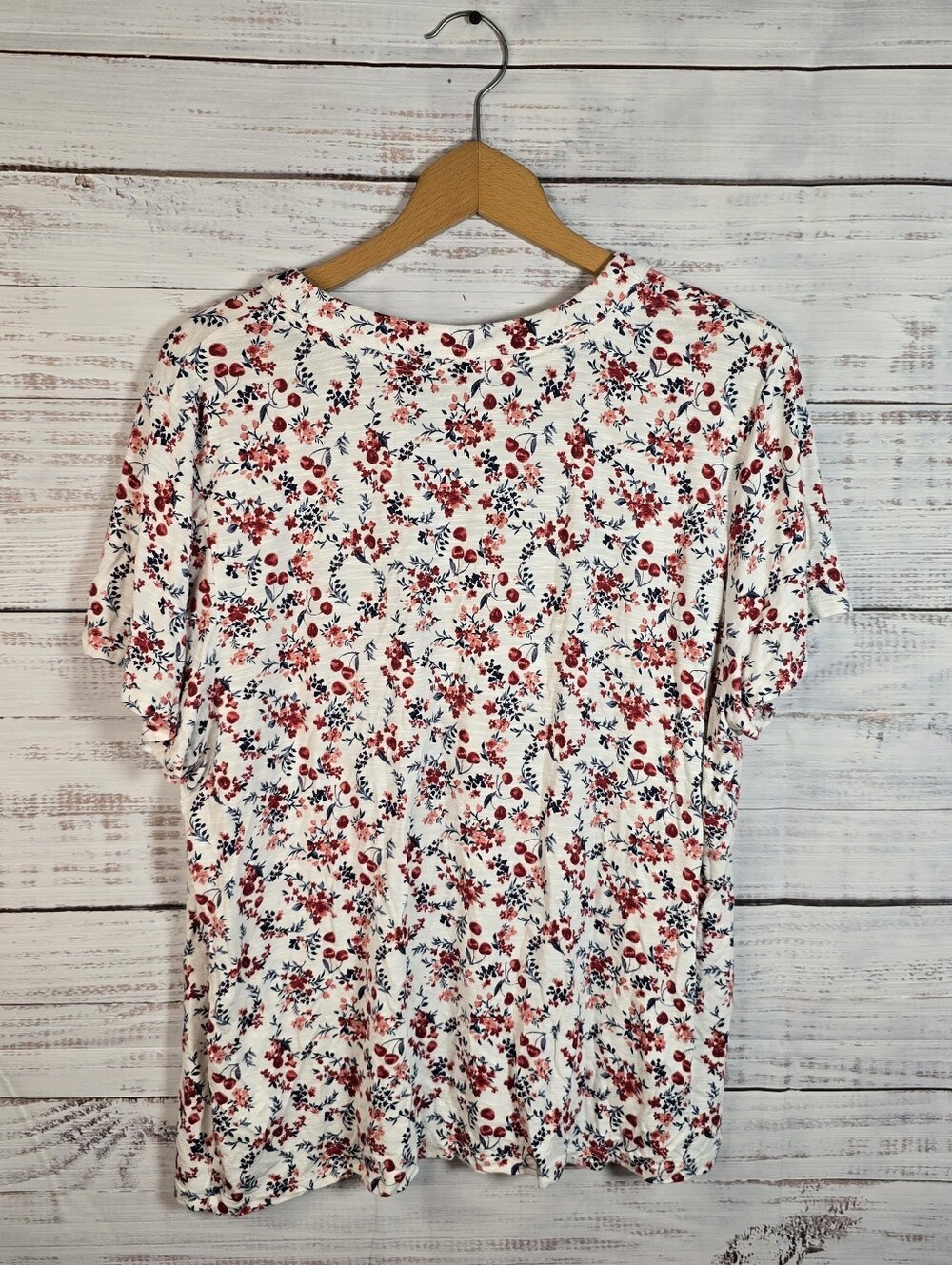 Berkley Jensen XXL Floral Peasant Top Lace Detail Boho Cottagecore - Picture 2 of 4